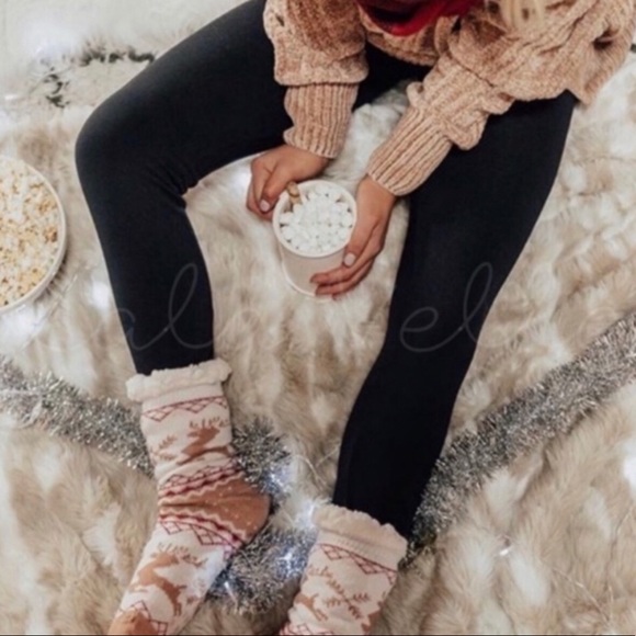 Private Label Pants - New Premium Black Fleece Lined Winter Leggings OS